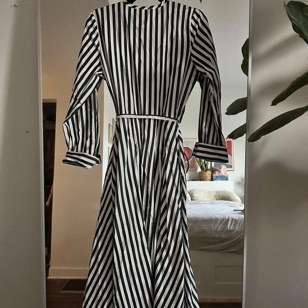Madewell tie-waist  Midi shirt dress Size 4 - Picture 11 of 12